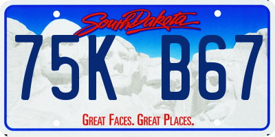 SD license plate 75KB67