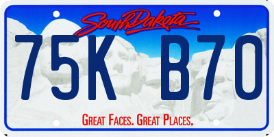 SD license plate 75KB70