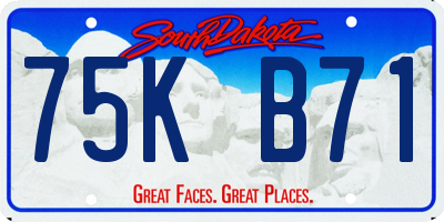 SD license plate 75KB71