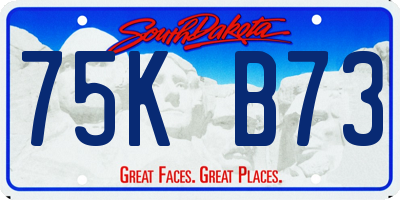 SD license plate 75KB73