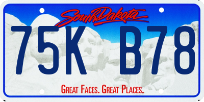 SD license plate 75KB78