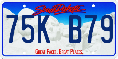 SD license plate 75KB79