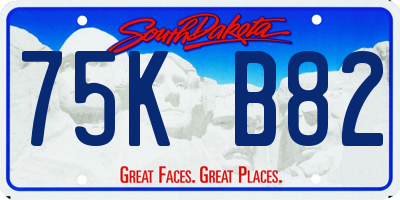 SD license plate 75KB82