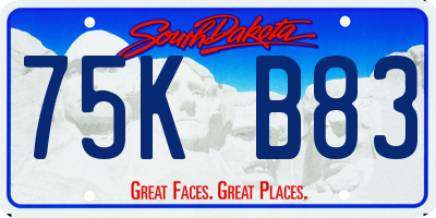 SD license plate 75KB83
