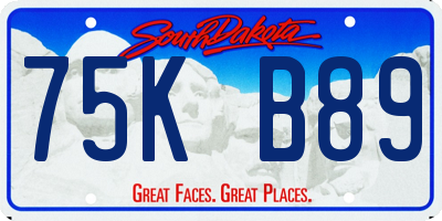 SD license plate 75KB89