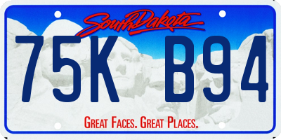SD license plate 75KB94