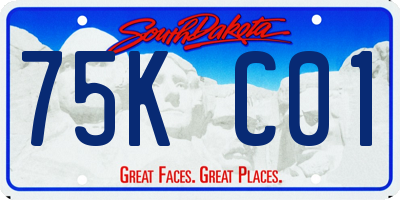 SD license plate 75KC01