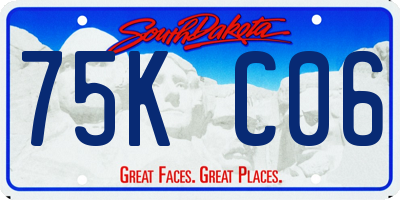 SD license plate 75KC06