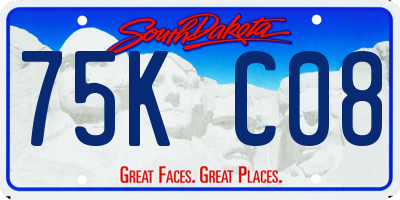 SD license plate 75KC08