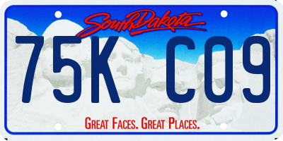 SD license plate 75KC09