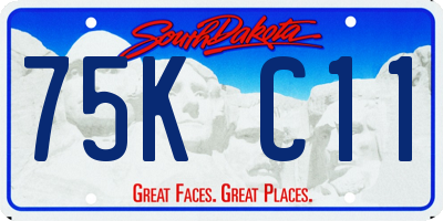 SD license plate 75KC11