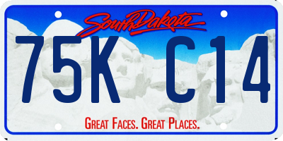 SD license plate 75KC14