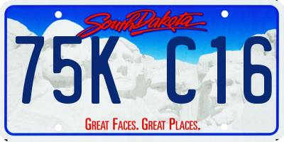 SD license plate 75KC16