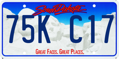 SD license plate 75KC17