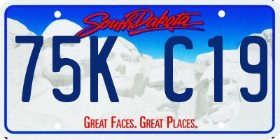 SD license plate 75KC19