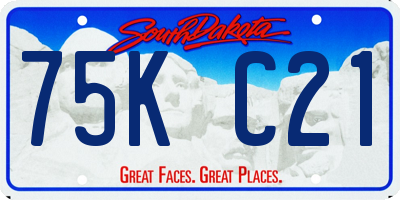 SD license plate 75KC21