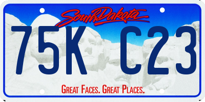 SD license plate 75KC23