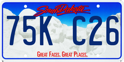 SD license plate 75KC26