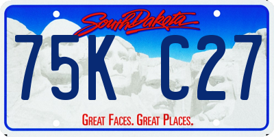 SD license plate 75KC27