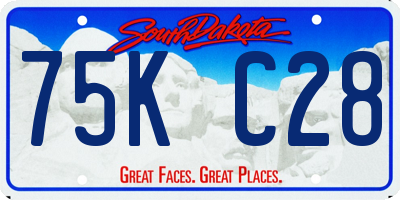 SD license plate 75KC28