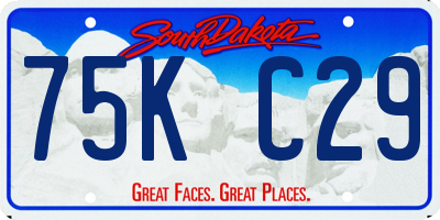 SD license plate 75KC29