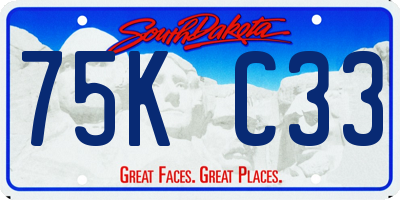 SD license plate 75KC33
