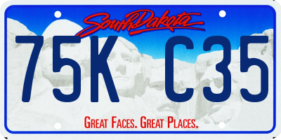 SD license plate 75KC35