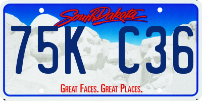 SD license plate 75KC36