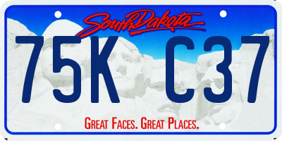 SD license plate 75KC37