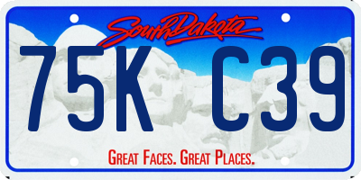 SD license plate 75KC39