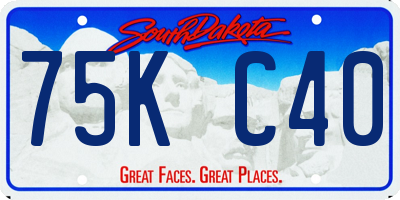 SD license plate 75KC40
