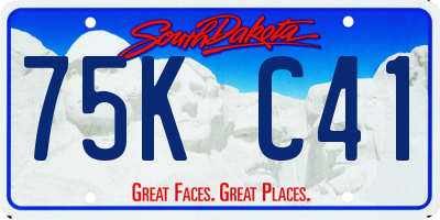 SD license plate 75KC41