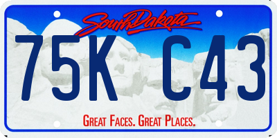 SD license plate 75KC43