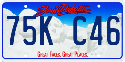 SD license plate 75KC46