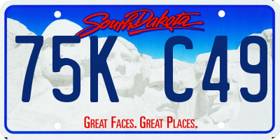 SD license plate 75KC49