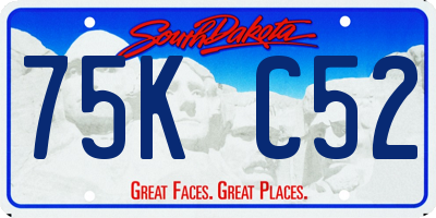 SD license plate 75KC52