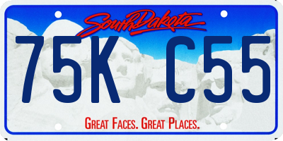 SD license plate 75KC55