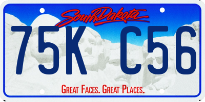 SD license plate 75KC56