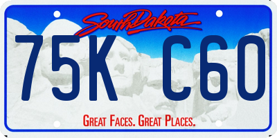 SD license plate 75KC60