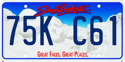SD license plate 75KC61