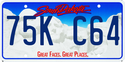 SD license plate 75KC64