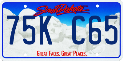SD license plate 75KC65