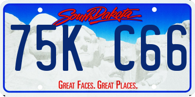 SD license plate 75KC66