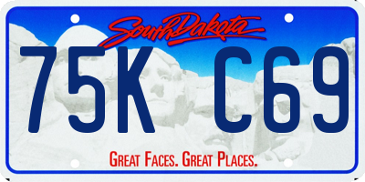 SD license plate 75KC69