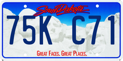 SD license plate 75KC71