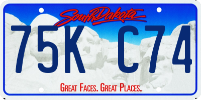 SD license plate 75KC74