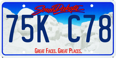 SD license plate 75KC78