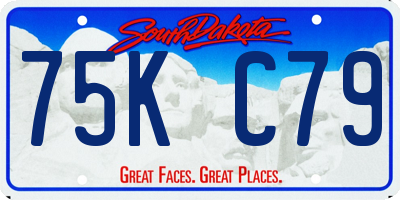 SD license plate 75KC79