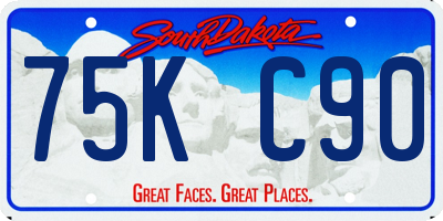 SD license plate 75KC90