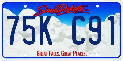 SD license plate 75KC91